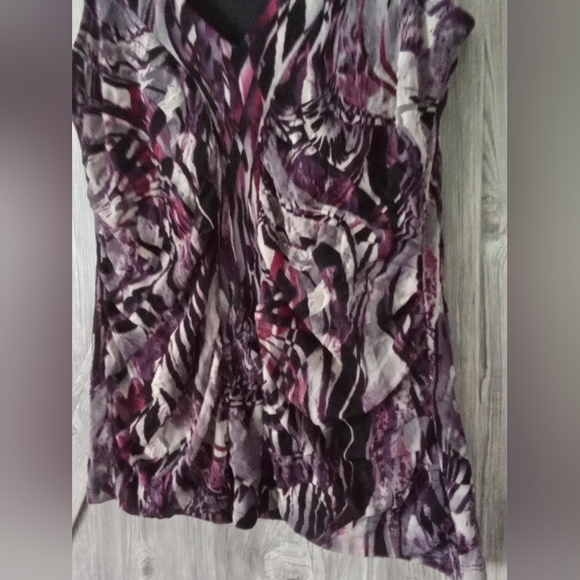 Zoe Purple Stretch Mesh Top - Picture 5 of 10